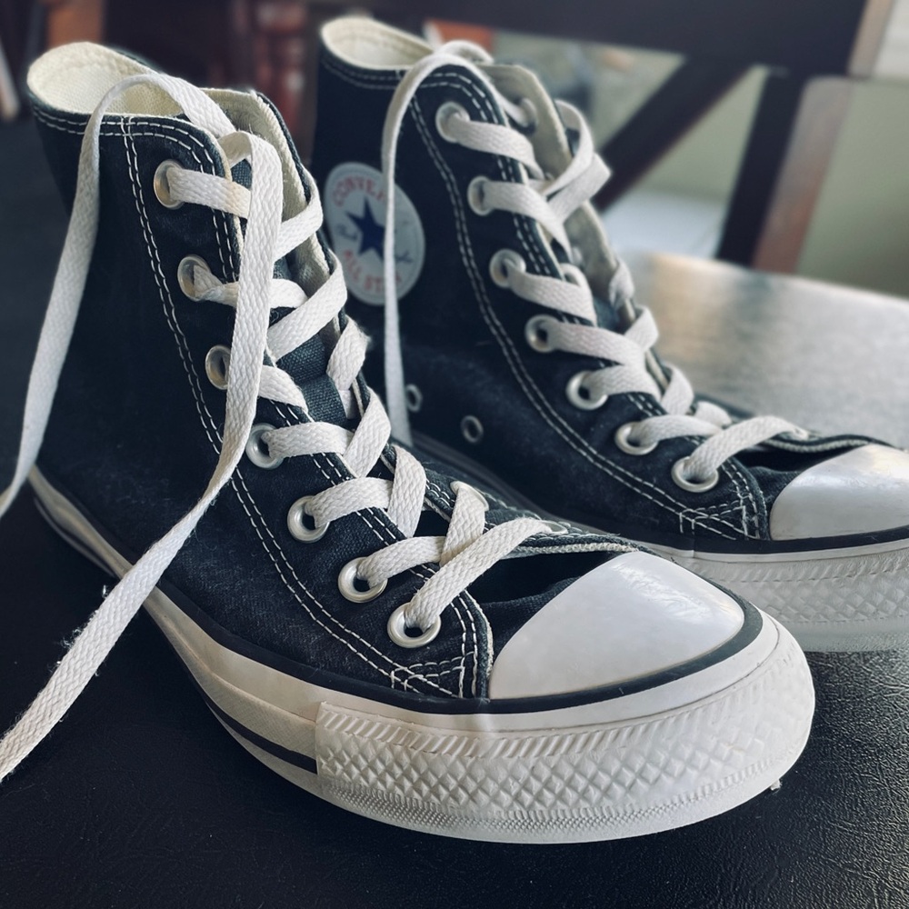 Converse High Top Sneakers - Black, White, Blue, Red